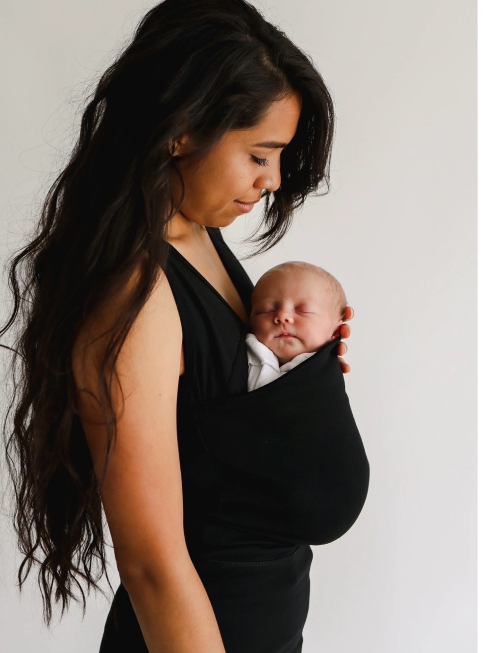 Black Baby tank top Carrier Sling - Comfortable Hands-Free